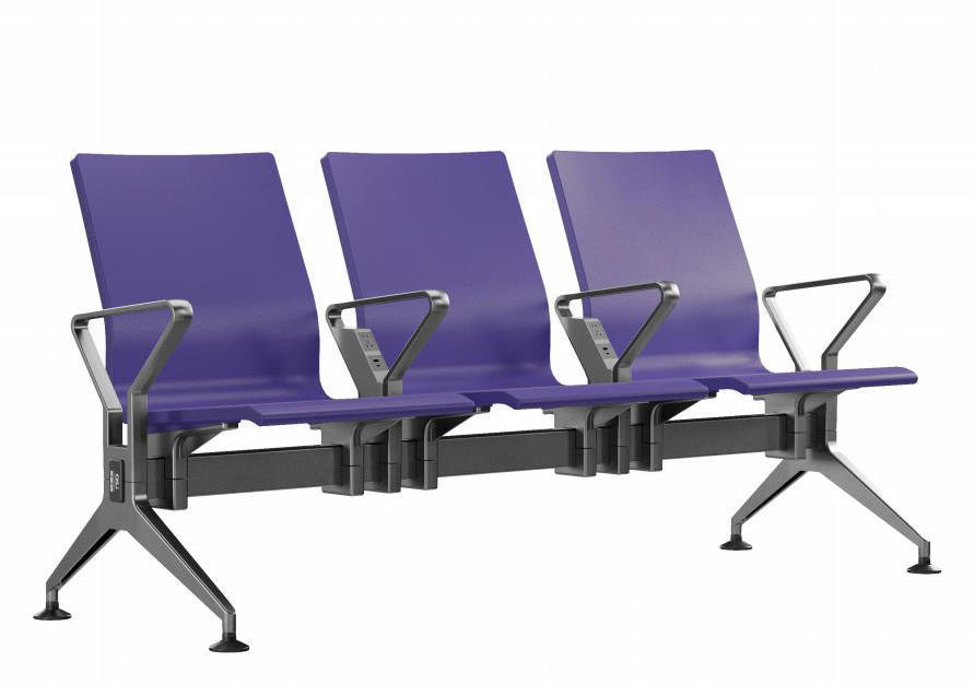 OEM PU Waiting Area Chairs For Airport Hospital & Public Lobby