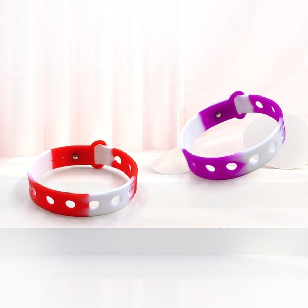 Customizable Rubber Charm Wristbands for Shoe Charms Adjustable and Moulding Service