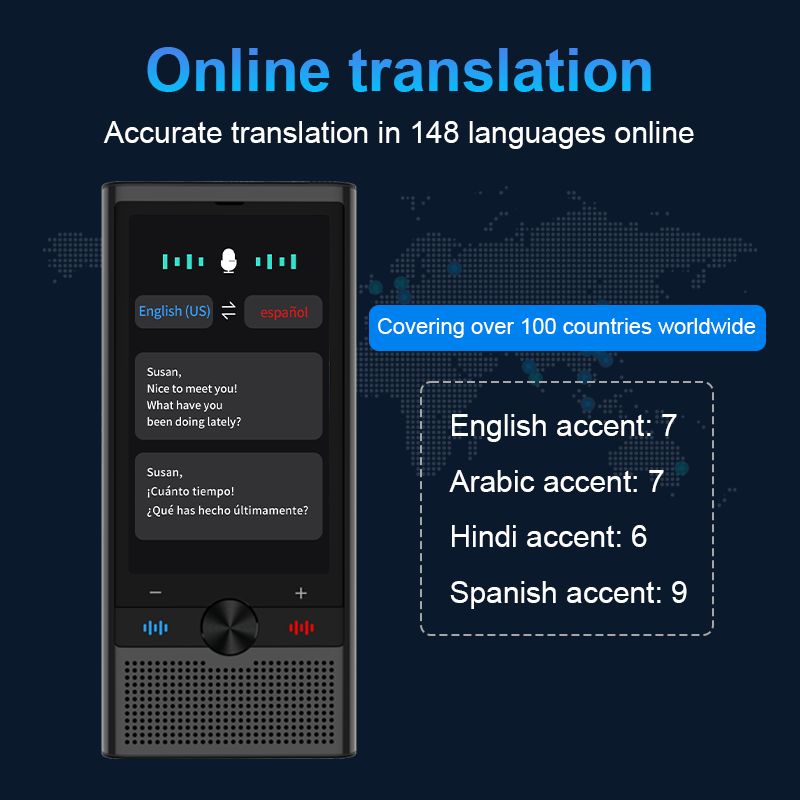 Smart AI Translator Device Portable Translation Machine Support Voice Text Scan Translation