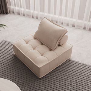 Single Seater Fabric Square Villa Vacuum Compressed Stackable Sofa Quick Rebound Without Deformation
