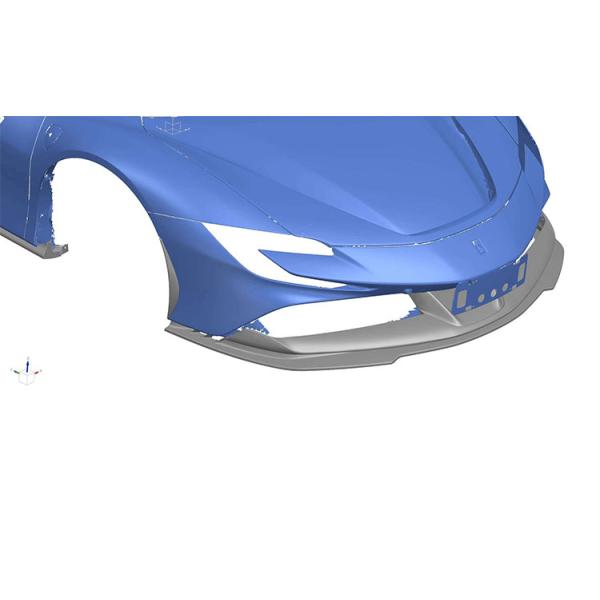 Pour la Ferrari SF90 Kit de carrosserie en fibre de carbone sèche SF90 RH Style Carrosserie en fibre de carbone à l'avant du diffuseur de lèvres Spoiler côté jupe