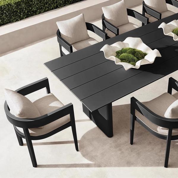 Outdoor Aluminum Patio Garden Hotel Dining Table And Chairs Waterproof Sunproof