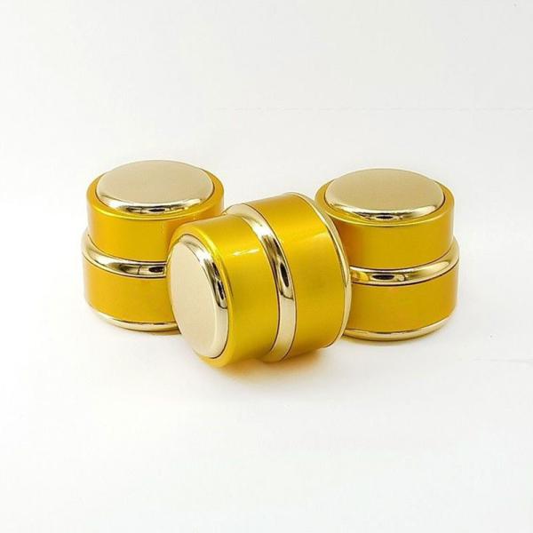Double Wall Metal Aluminum 80g Cosmetic Cream Jar Packaging Non Spill