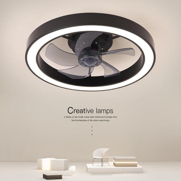 2025 Nouveau éclairage Lumière de ventilateur japonais standard transfrontalière Lumière de ventilateur de plafond LED Intégré chambre à coucher salle à manger Lampe ABS