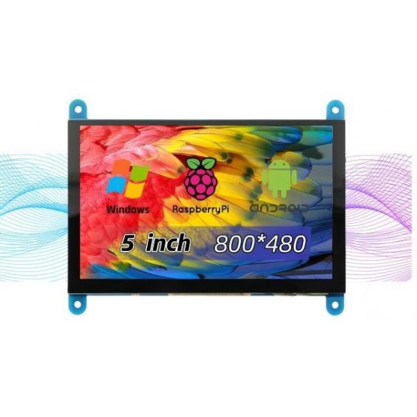 YB050WVR-P01 5 Inch 800*480 HDMI LCD Display with 5-Point Capacitive Touch Screen for Raspberry Pi