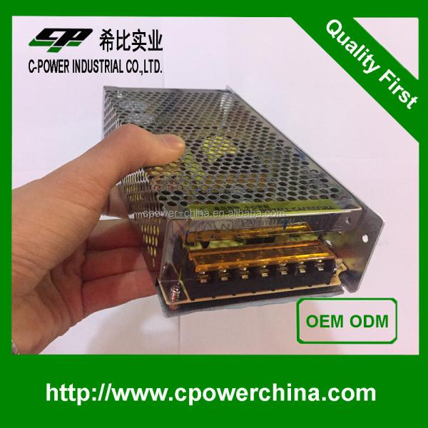 Short Circuit Protection 120W AC DC Switching Power Supply for 220V 24V 5A or 12V 10A