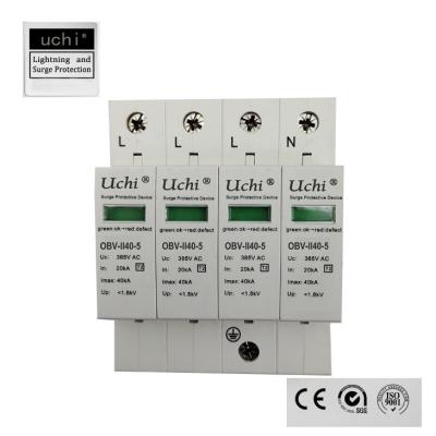 4 Pole AC 40kA Voltage Limiting SPD Surge Protector