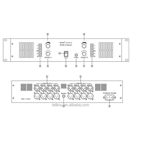 AM-200 Two Way Stereo Audio Stage Monitor Unit For  Video And Lighting