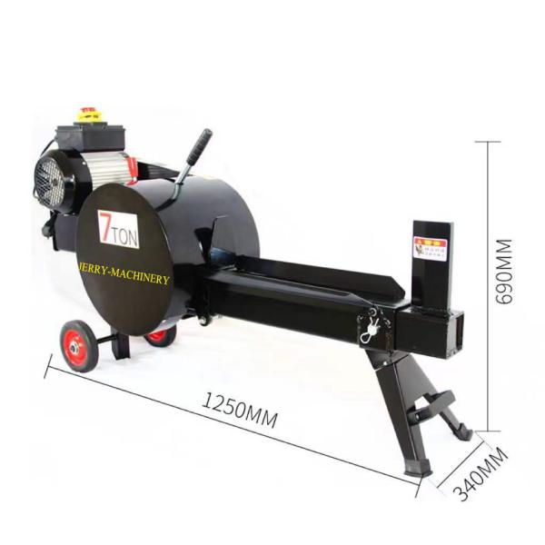 Máquina elétrica de cortar madeira de 7 toneladas Máquina de cortar madeira horizontal Processador rápido de lenha