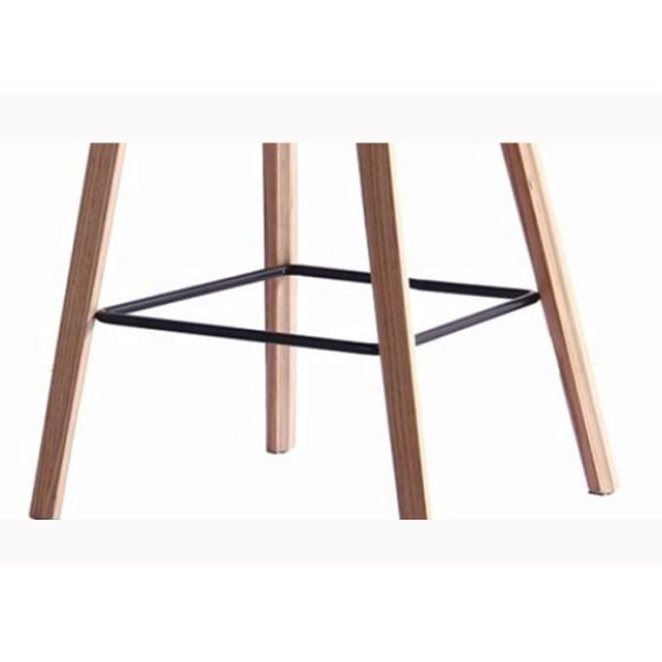 Restaurant Leisure Cafe 83cm Height Wooden Leg Dining Chair Polypropylene