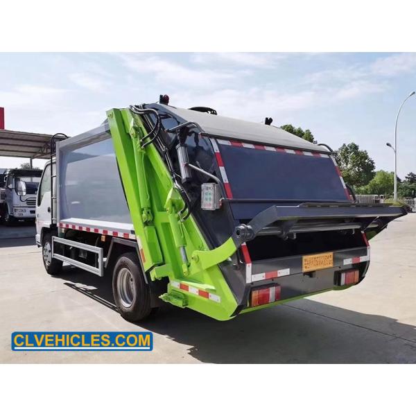 N Series ISUZU Garbage Compactor Air Suspension 6 Tons Hydraulic Lift