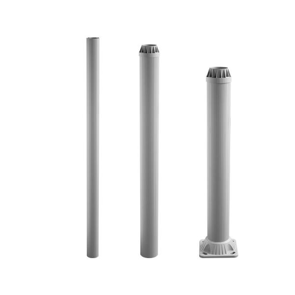 3M 4M 5M Cast Aluminum LED Solar Powered Street Light Poles 3.0mm