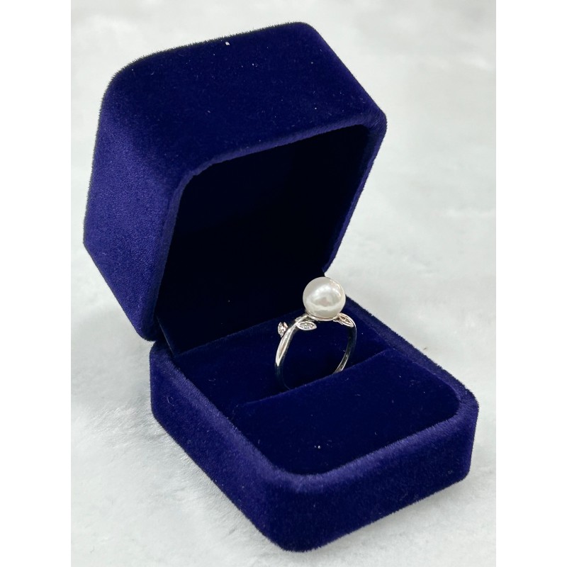 Cheap Factory Price solitaire style pearl ring Thanksgiving gift Delicate 925 silver natural freshwater pearl ring