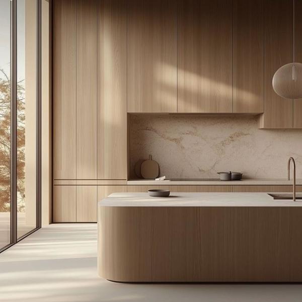 Muebles de cocina a medida Muebles de cocina montados en la pared en mayor volumen Muebles de cocina modulares para villa