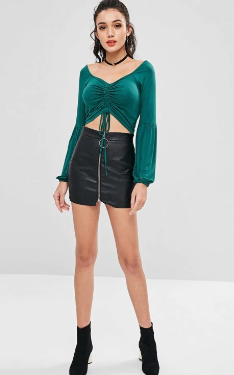 Women Clothing V Neck Women Blouse Long Sleeve 2018