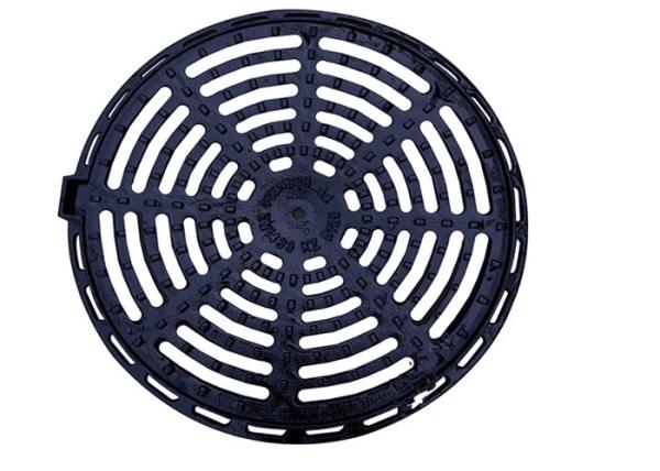 24 Ductile Round Cast Iron Drain Covers Sand Casting Apply To EN124 DIA
