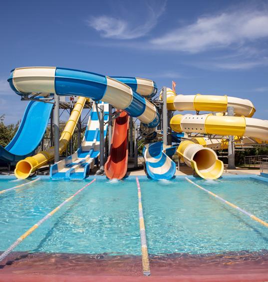 18.5 Kw Parque aquático Slide Play Amusement Rides Slide de fibra de vidro ao ar livre para crianças