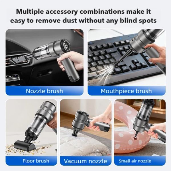 Cordless Car Vacuum Cleaner 16000Pa 4 In 1 Portable Handheld Vacuum Cleaner