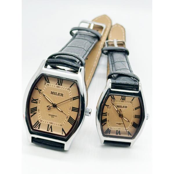 Светящиеся кварцевые часы для пар с подлинной кожаной лентой