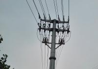 Linha de transmissão 330KV de aço elétrica torre de alta tensão Polos de Polo cônicos