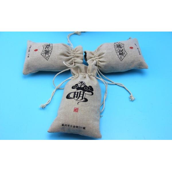 Small Jute Drawstring Bag For Jewelry / Gift Package 10 X 15cm Dimension