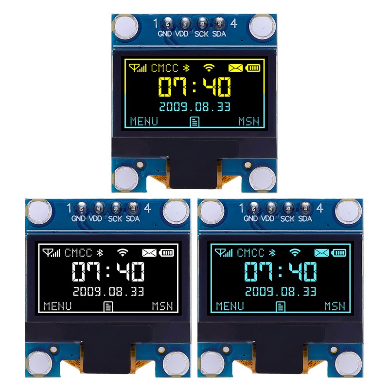 OLED0.96 White Light LCD Screen 128X64 SSD1315 IIC Interface 4-PIN Module Small Screen
