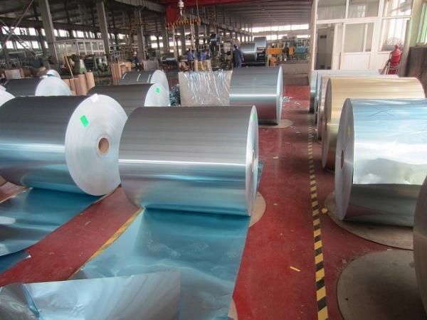 Customized Laminated Aluminum Foil Jumbo Roll , Aluminium Packaging For Food