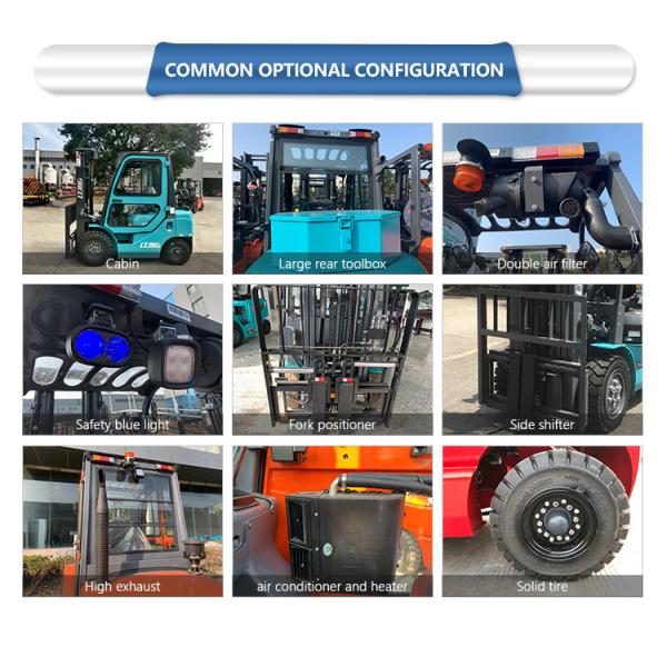 LTMG 4 ton forklift 2WD 4WD rough terrain forklift with triplex full free mast