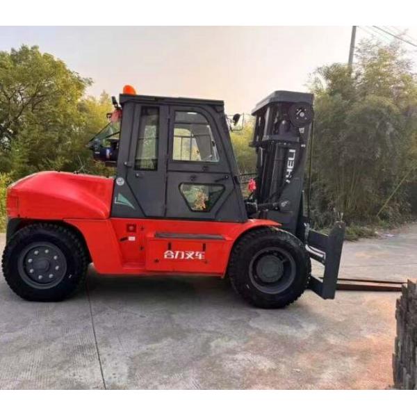 Used Heli 10 Ton Forklift Lsuzu Engine  TCM Fd100 Forklift Japanese Engine Cheap Toyota Mitsubishi Forklift 10t With Cab