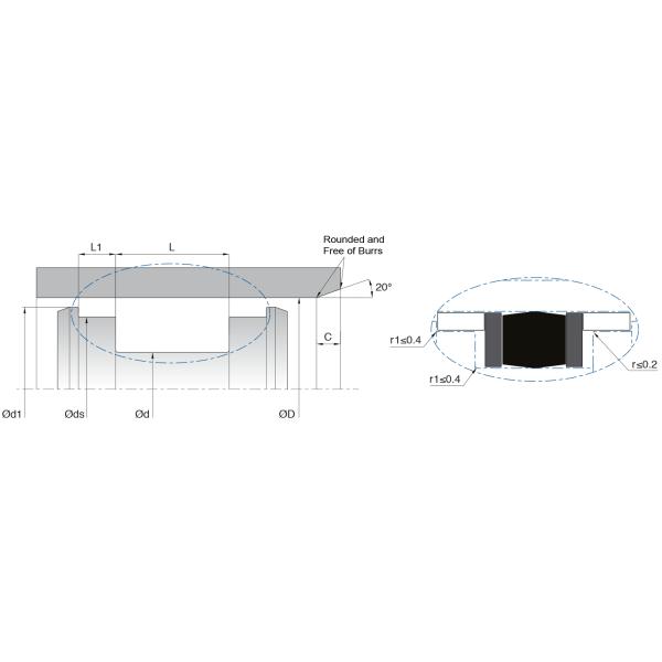 KL43 Compact Hydraulic Piston Seals 5 Piece For Standard Industrial Cylinders