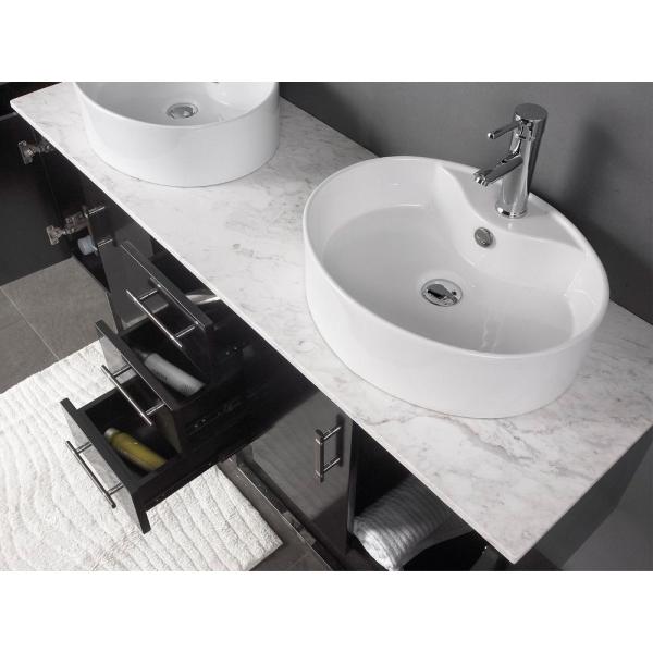 White Kitchen Marble Countertops And Backsplash , Huge Marble Tile Countertops