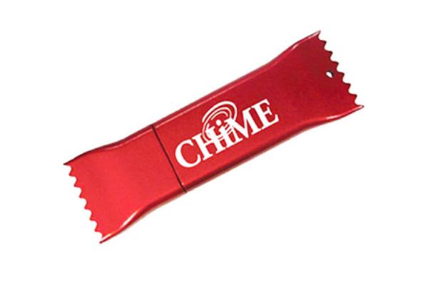 Factory supply candy shape 2GB 2.0 Red color plastic USB with customized logo and package show life brand