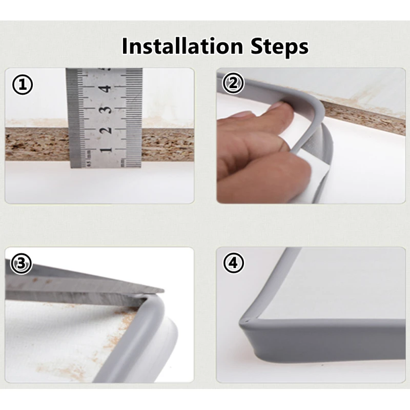 Furniture Soft TPE PVC U-Shaped Veneer Edge Banding Strip Edge Trimming Tape for Table Desk Cabinet