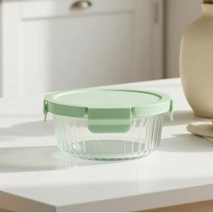 IKOO 4 Lock Glass Food Container -40°C to 560°C Heat Resistant