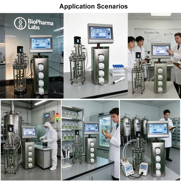 OEM / ODM Fermentation Bioreactor 5L Glass Bioreactor For High Density Cells And Efficient Bioprocessing