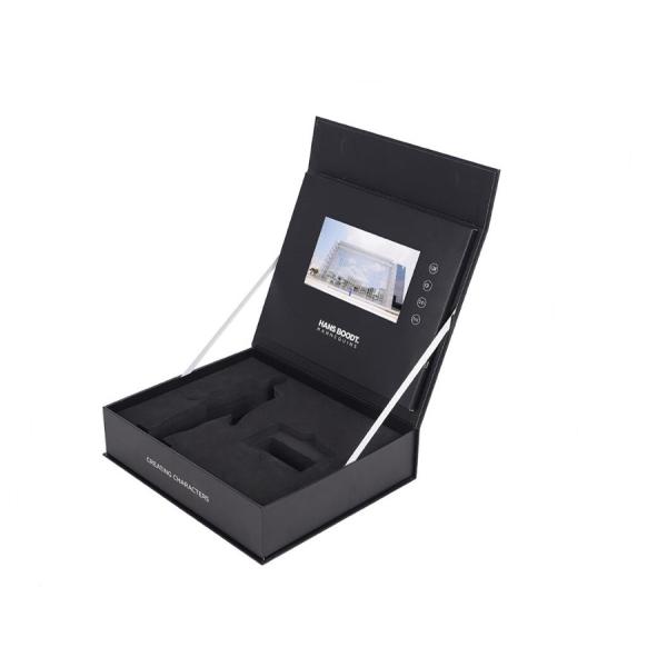 7 inch TFT LCD video display box, custom print design Gift Box with LCD screen