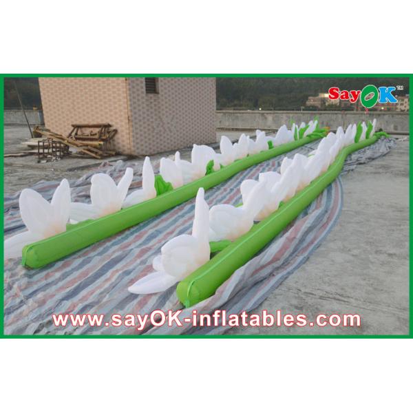 Ткань Оксфорда украшения освещения цепи белого цветка раздувная для Wedding украшения