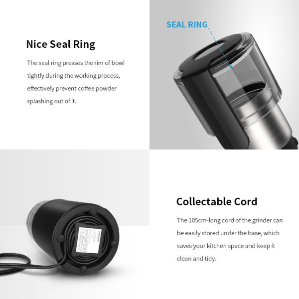 Automatic Commercial Electric Coffee Grinder Custom 70g Capacity ETL