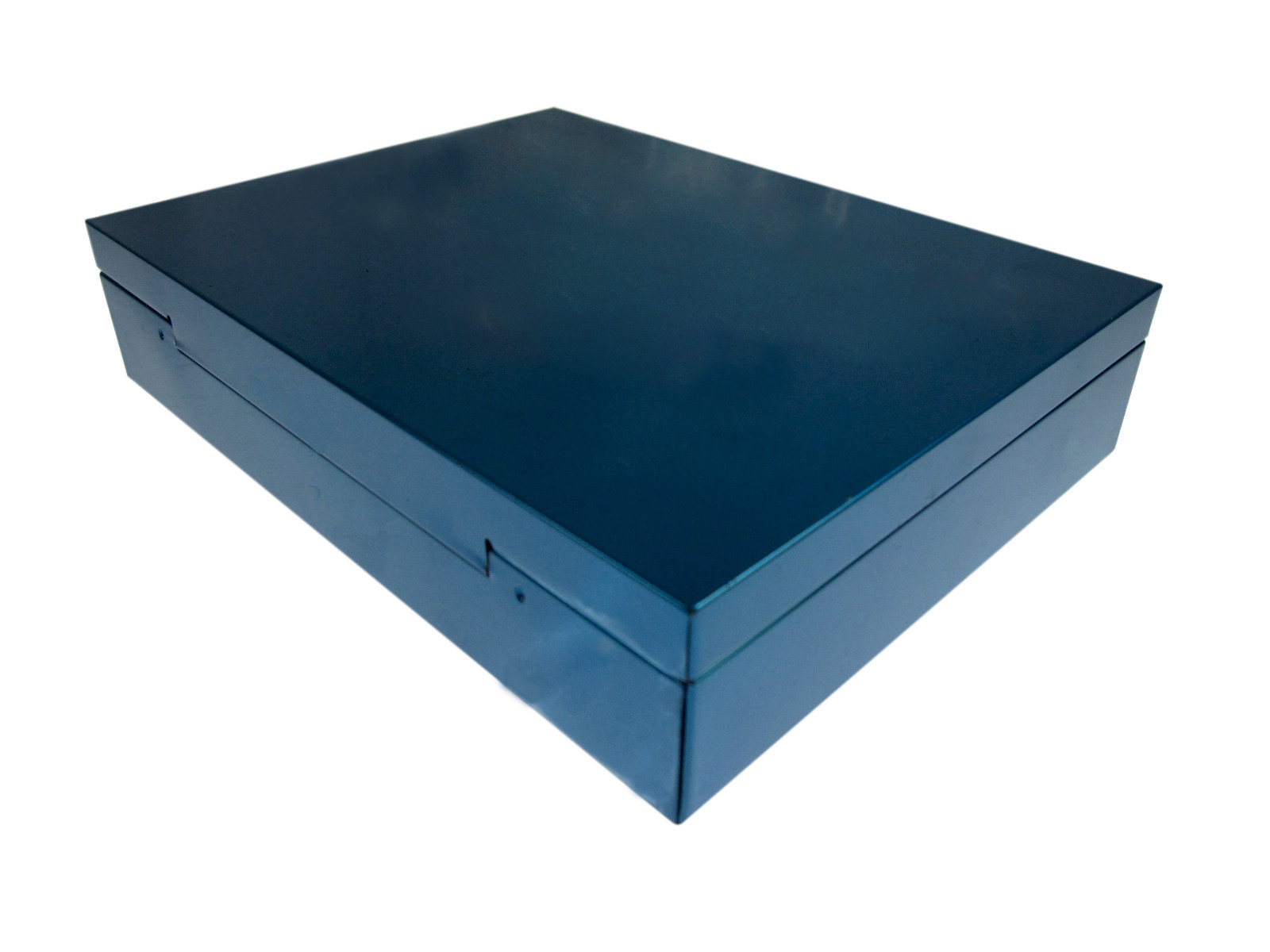 Large Printed Metal Rectangular Tin Cans With Bottom Rolled In Edge