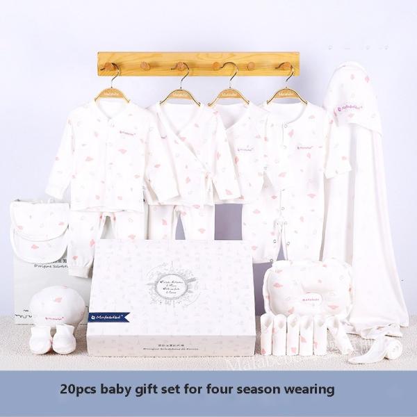Roupas de bebe Newborn Clothes Baby Gift 100% Cotton Solid Newborn Baby Sets crown Unisex Bodysuits newborn gift set for bab