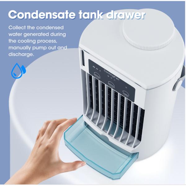 Electric Mini Air Conditioner Portable Cooler Fan for Office Table 2 Pc Water Cooling