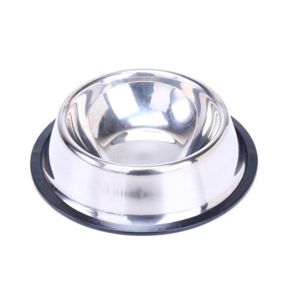 1000ml Non Slip Stainless Steel Dog Bowls Pet 5.5cm Sliver Metal
