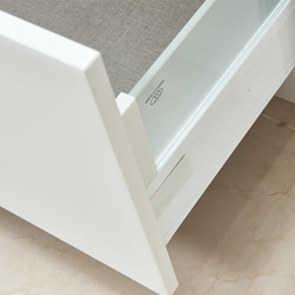 White And Wood Grain Space Saving Small Apartment Modular Kitchen Cabinets
