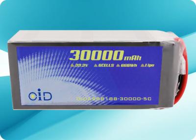 200 ciclos Batería recargable para drones 22.2V 30000 mAh Batería 60A Descarga continua 200 ciclos