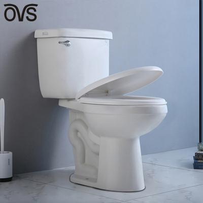 O banheiro de duas partes do toalete do Washdown da porcelana integrou o armário de água do sifão