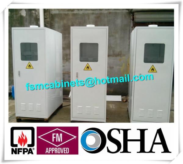 Co2 Gas Cylinder Industry Safety Cabinets , Oil drum Storage Sabinets For Gas Cylinder