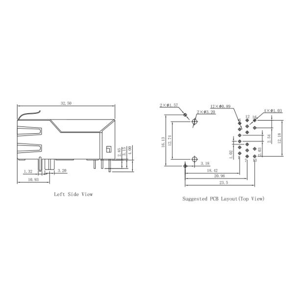 LMJ171881XS3L3T1 | LPJK0071AWNL Magnetic RJ45 1000Base-T Connectivity