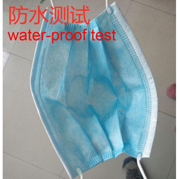Blue Disposable-3PLY protective face mask non-woven and meltblown cloth material with CE certificate 50pcs per box