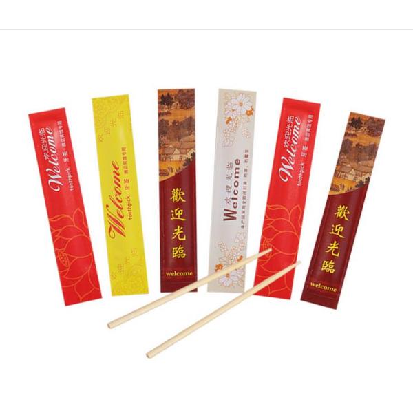 Individual Packed Toothpicks 2.0mm Diameter Bamboo Toothpicks Coated Paper Package