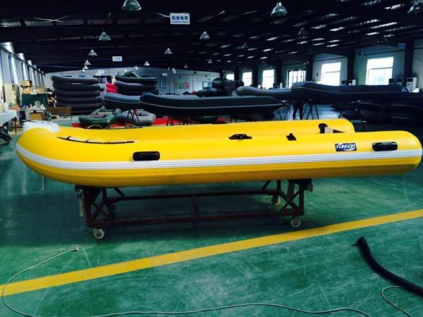 Handcrafted 6 Person 1.2mm PVC Inflatable RIB Boats Yellow CE / ISO
